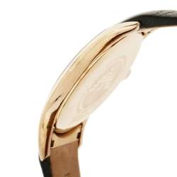 Pre Owned Emporio Armani Black Rose Gold Plated Stainless Steel AR2043 Men's Wristwatch 43 mm