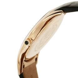 Pre Owned Emporio Armani Black Rose Gold Plated Stainless Steel AR2043 Men's Wristwatch 43 mm