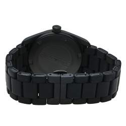 Pre Owned Emporio Armani Black PVD Coated Stainless Steel Rubber Sportivo AR6052 Men's Wristwatch 42 mm