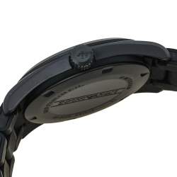 Pre Owned Emporio Armani Black PVD Coated Stainless Steel Rubber Sportivo AR6052 Men's Wristwatch 42 mm