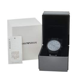 Pre Owned Emporio Armani Black PVD Stainless Steel Chronograph AR11275 Men's Wristwatch 43 mm