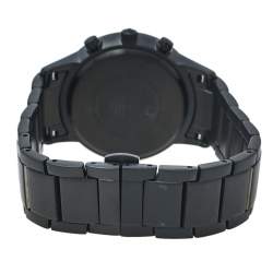Pre Owned Emporio Armani Black PVD Stainless Steel Chronograph AR11275 Men's Wristwatch 43 mm