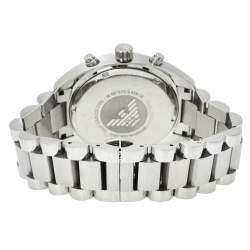 Pre Owned Emporio Armani Silver Stainless Steel Sportivo AR5958 Chronograph Men's Wristwatch 42 mm