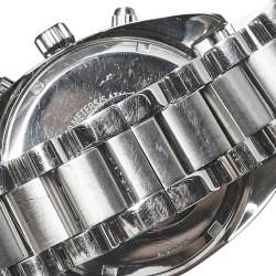 Pre Owned Emporio Armani Silver Stainless Steel Sportivo AR5958 Chronograph Men's Wristwatch 42 mm