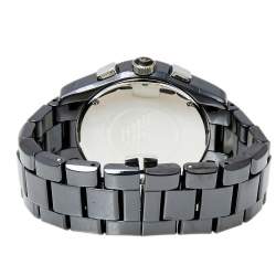 Pre Owned Emporio Armani Black Ceramic and Stainless Steel Ceramica AR1410 Men's Wristwatch 42 mm