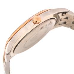 Pre Owned Emporio Armani Silver Two Tone Stainless Steel Lambda AR11044 Men's Wristwatch 43 mm