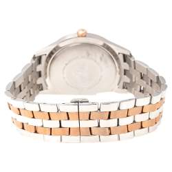 Pre Owned Emporio Armani Silver Two Tone Stainless Steel Lambda AR11044 Men's Wristwatch 43 mm