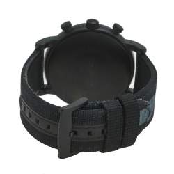 Pre Owned Emporio Armani Black PVD Coated Stainless Steel Canvas Luigi AR-1948 Men's Wristwatch 46 mm