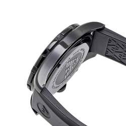 Pre Owned Emporio Armani Black PVD Coated Stainless Steel Rubber Sportivo AR5946 Men's Wristwatch 44 mm
