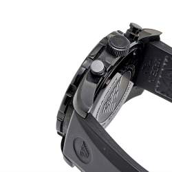 Pre Owned Emporio Armani Black PVD Coated Stainless Steel Rubber Sportivo AR5946 Men's Wristwatch 44 mm