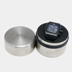 Pre Owned Emporio Armani Black PVD Coated Stainless Steel Rubber Super Meccanico AR4901 Men's Wristwatch 42 mm