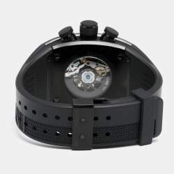 Pre Owned Emporio Armani Black PVD Coated Stainless Steel Rubber Super Meccanico AR4901 Men's Wristwatch 42 mm