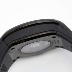 Pre Owned Emporio Armani Black PVD Coated Stainless Steel Rubber Super Meccanico AR4901 Men's Wristwatch 42 mm