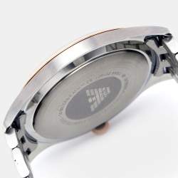 Emporio Armani Silver Two Tone Stainless Steel Lamda AR11044 Men's Wristwatch 43 mm
