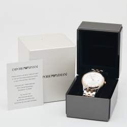 Emporio Armani Silver Two Tone Stainless Steel Lamda AR11044 Men's Wristwatch 43 mm