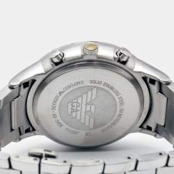 مملوكة مسبقًا Emporio Armani Cream Stainless Steel Sportivo AR2458 Men's Wristwatch 43 mm