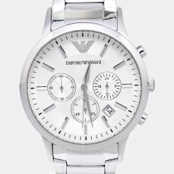 مملوكة مسبقًا Emporio Armani Cream Stainless Steel Sportivo AR2458 Men's Wristwatch 43 mm