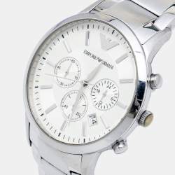 مملوكة مسبقًا Emporio Armani Cream Stainless Steel Sportivo AR2458 Men's Wristwatch 43 mm