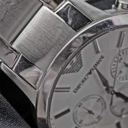 مملوكة مسبقًا Emporio Armani Cream Stainless Steel Sportivo AR2458 Men's Wristwatch 43 mm
