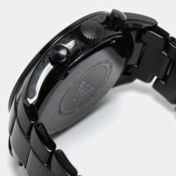 Pre Owned Emporio Armani Black Ion Plated Stainless Steel AR6094 Men's Wristwatch 43 mm