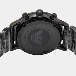 Pre Owned Emporio Armani Black PVD Coated Stainless Steel Classic AR1934 Men's Wristwatch 43 mm