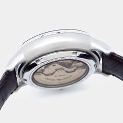 Pre Owned Emporio Armani Bronze Stainless Steel Leather Meccanico AR4665 Men's Wristwatch 40 mm 