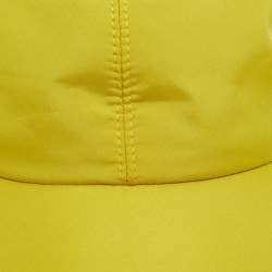 Pre Owned Zegna Yellow Synthetic Technical Zephyr Baseball Cap M