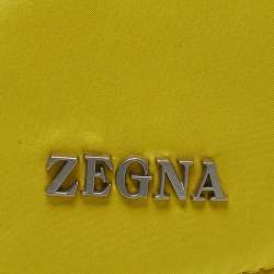 Pre Owned Zegna Yellow Synthetic Technical Zephyr Baseball Cap M