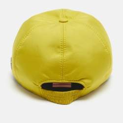 Pre Owned Zegna Yellow Synthetic Technical Zephyr Baseball Cap M