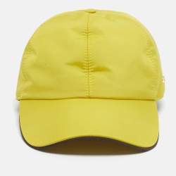 Pre Owned Zegna Yellow Synthetic Technical Zephyr Baseball Cap M