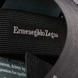 Pre Owned Ermenegildo Zegna Blue Patterned Silk Jacquard Tie