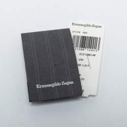 Pre Owned Ermenegildo Zegna Navy Blue Paisley Patterned Silk Jacquard Tie