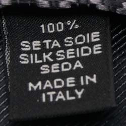 Pre Owned Ermenegildo Zegna Dark Grey Patterned Silk Jacquard Tie