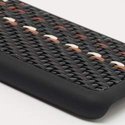 Ermenegildo Zegna Black Woven Leather iPhone 6 Cover