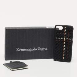 Ermenegildo Zegna Black Woven Leather iPhone 6 Cover