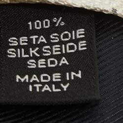 Ermenegildo Zegna Cream Polka Jacquared Silk Tie