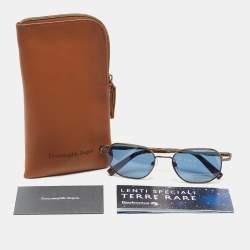 Pre Owned Ermenegildo Zegna Blue EZ0093 Aviator Sunglasses