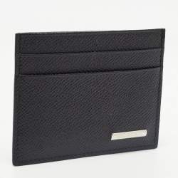 Ermenegildo Zegna Black Leather Card Holder