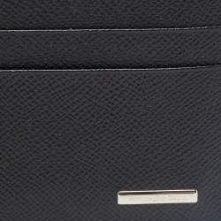 Ermenegildo Zegna Black Leather Card Holder