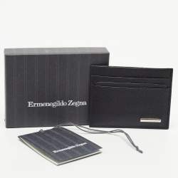 Ermenegildo Zegna Black Leather Card Holder