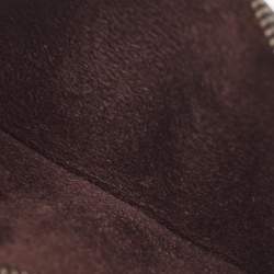 Pre Owned Ermenegildo Zegna Black Leather Zip Card Case