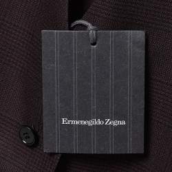 Pre Owned Ermenegildo Zegna Burgundy Plaid City Vest L