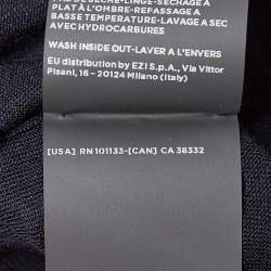 Pre Owned Ermenegildo Zegna Navy Blue Knit Sleeveless Button Front Cardigan L