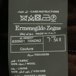 Ermenegildo Zegna Brown Wool Tapered Trousers XXL