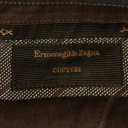 Pre Owned Ermenegildo Zegna Navy Blue Cotton Blend Couture Trousers XXL