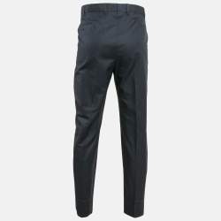 Pre Owned Ermenegildo Zegna Navy Blue Cotton Blend Couture Trousers XXL