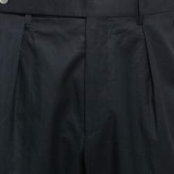 Pre Owned Ermenegildo Zegna Navy Blue Cotton Blend Couture Trousers XXL