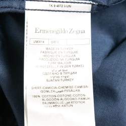 Pre Owned Ermenegildo Zegna Blue Cotton Long Sleeve Shirt L