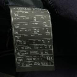 Pre Owned Ermenegildo Zegna Navy Blue Cotton Single Breasted Blazer XL