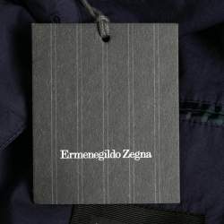 Pre Owned Ermenegildo Zegna Navy Blue Cotton Single Breasted Blazer XL